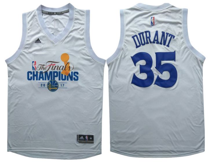 Men Golden State Warriors #35 Durant White Champions NBA Jerseys->->NBA Jersey